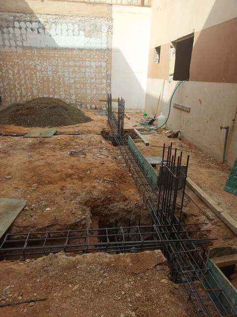 تسليح أساسات مشروع مقاولات في الرياض