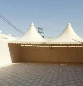 تنفيذ مظلات سيارات بتصميم هرمي
